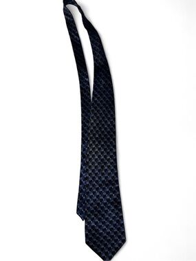 NUBIO EXCLUSIVE COLLECTION FROM BRAZIL Classic Men's Textured Navy Blue Tie